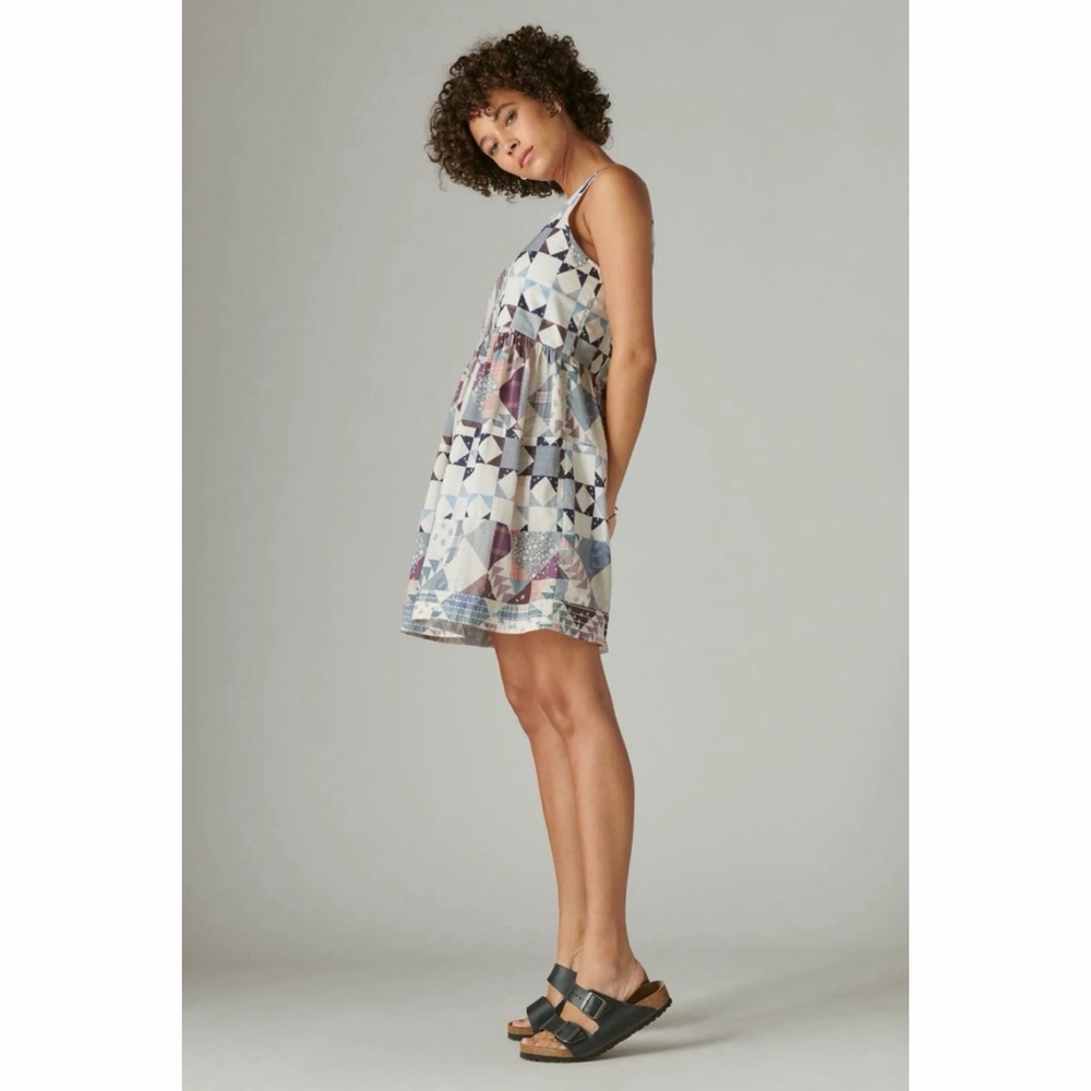 NWT Lucky Brand x Laura Ashley Patchwork Mini Dress - Picture 2 of 12